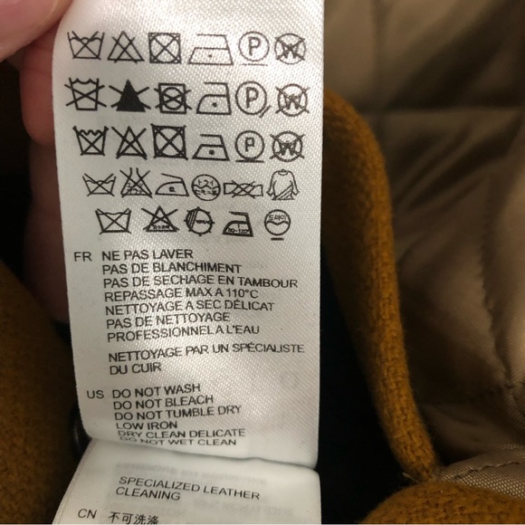 Sandro wool and leather bomber jacket - Picture 7 of 12